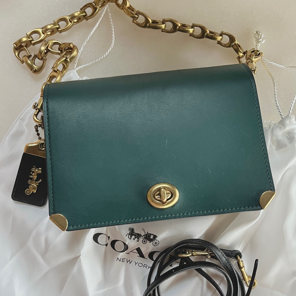 COACH 1941 DINKY 19 CROSSBODY BAG GREEN 37393 LIMITED EDITION Has crossbody only